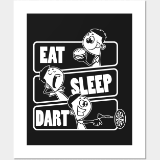 Eat Sleep Dart Repeat - Gift for dart player print Posters and Art